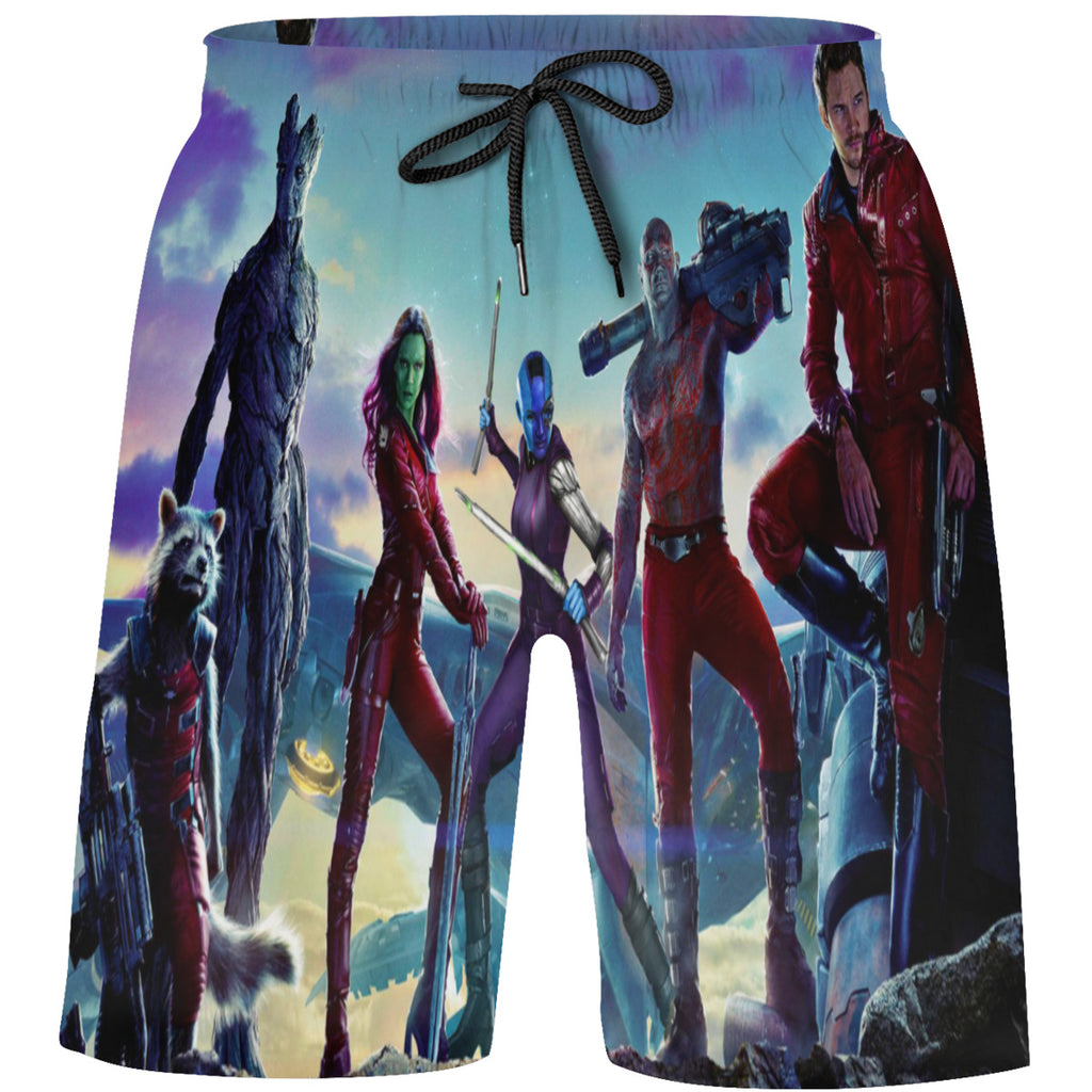 Teen's Swim Trunks Quick Dry Beach Shorts Summer Casual Printing Beach Pants for Boys Girls No.ANQM9V