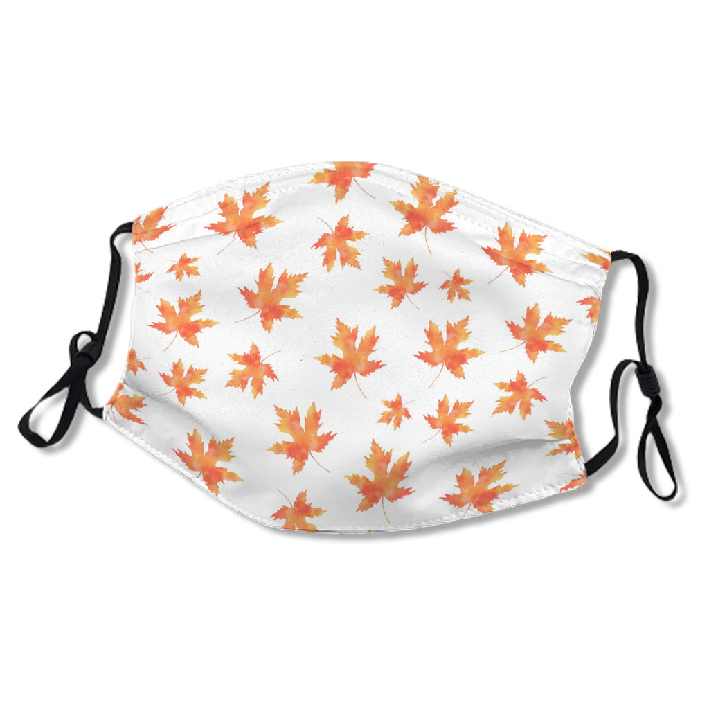 Yellow Orange Watercolor Maple Leaf Pattern No. ASNGAY