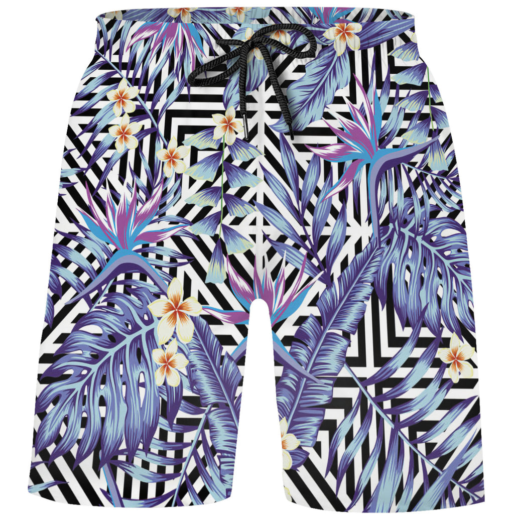 Teen's Swim Trunks Quick Dry Beach Shorts Summer Casual Printing Beach Pants for Boys Girls No.AV7J5X