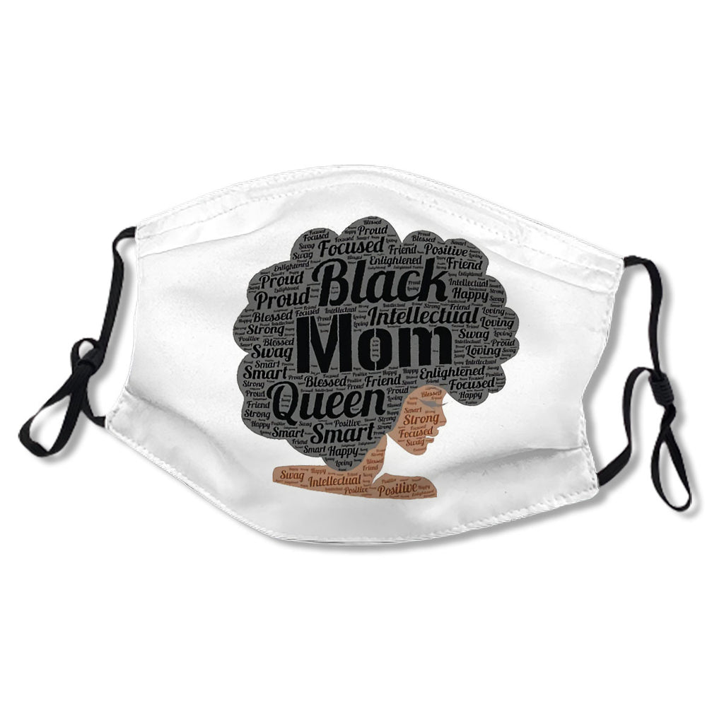 Black Queen Words in Afro Gift for Black Mom on Mother's Day No.B28ZOA