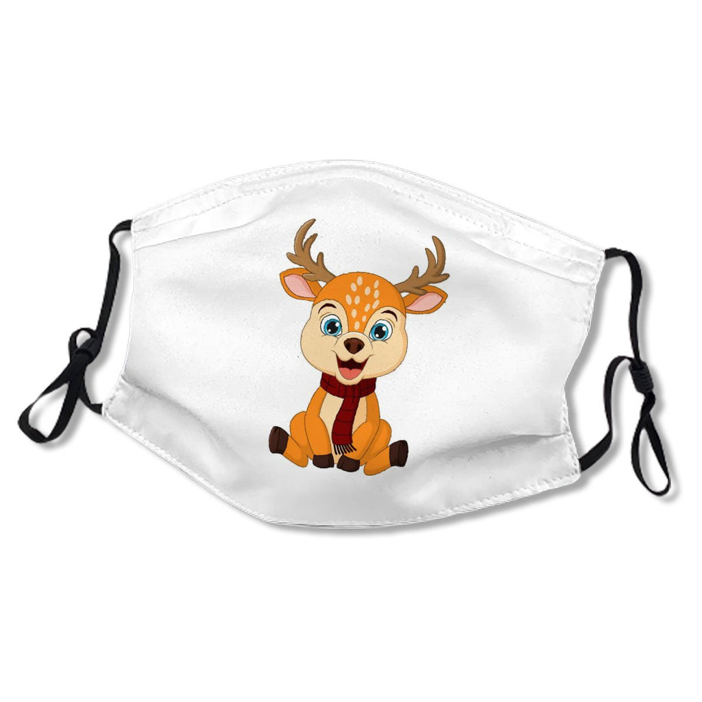 Cartoon Little Christmas Deer Sitting No.B5UOR5