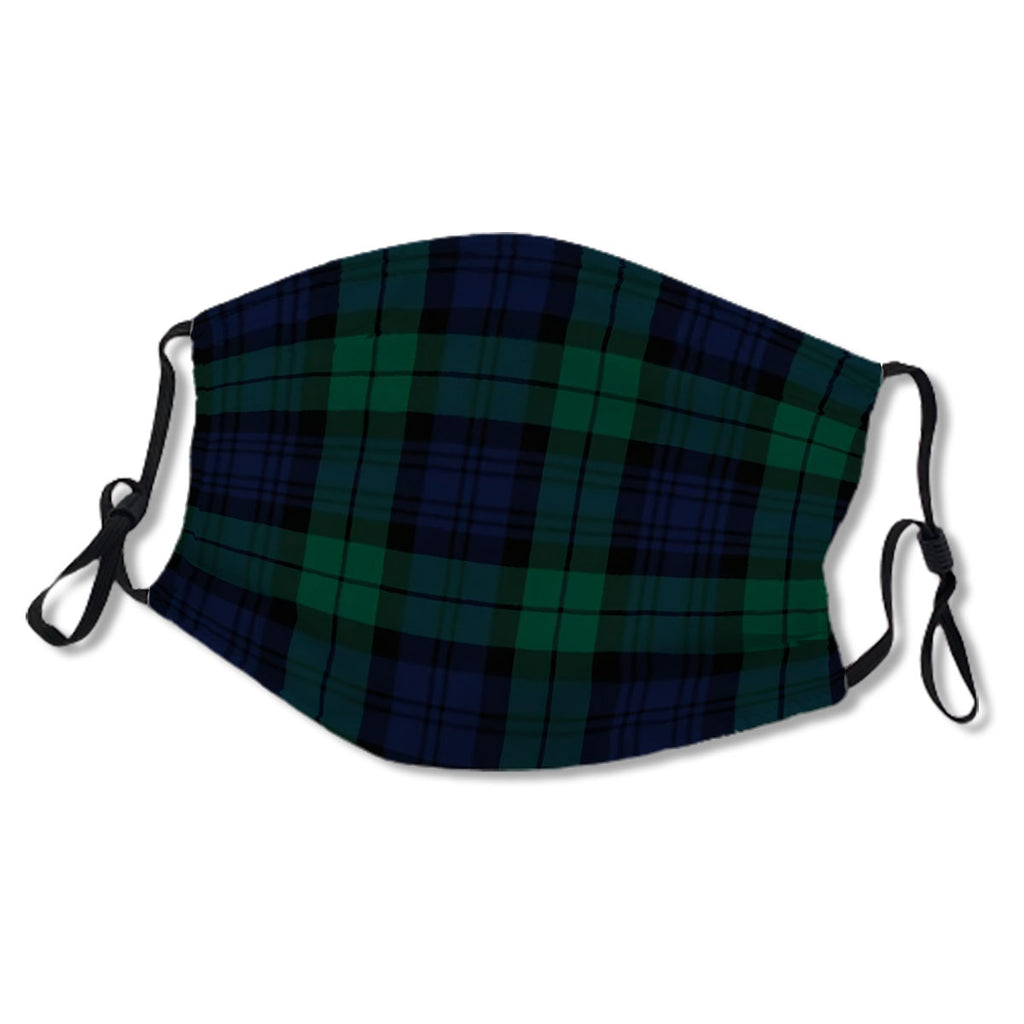 Clan Campbell Modern Tartan Face | Green Scottish Tartan No.B6KG5W