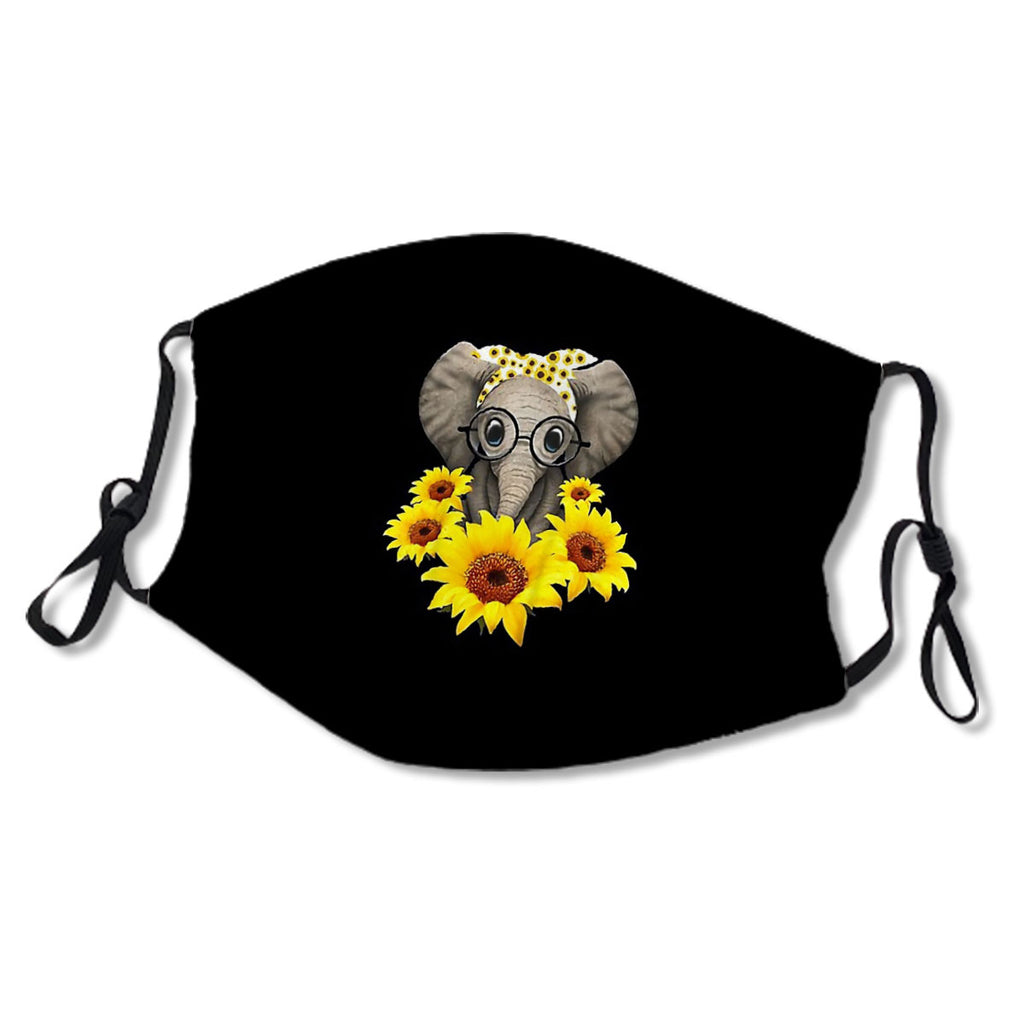 Cute Baby Elephant sunflower Glasses No.B76XTY