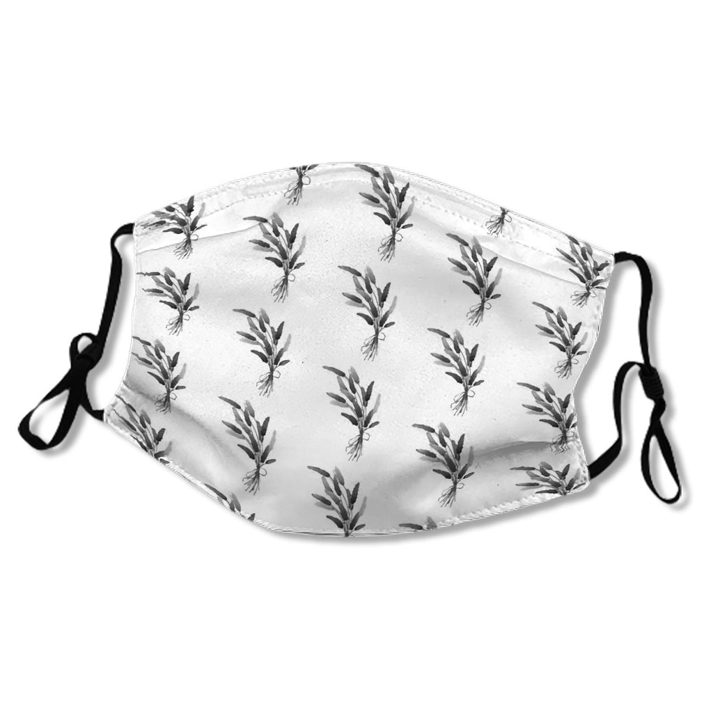 black and white plant artwork No.BFQBS4