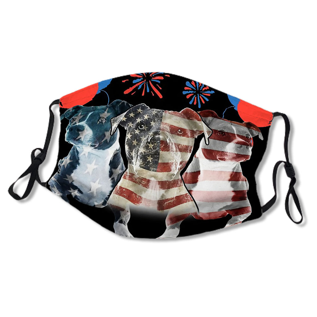 American Flag Patriotic Pitbull 4th of July No.BQS5C5