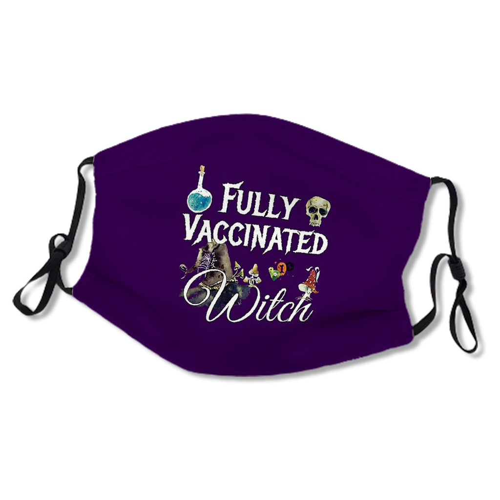 Vaccinated Witches ,Vaxxed Waxed Witches Spookey Witchy Halloween Mask No.By8Mv6