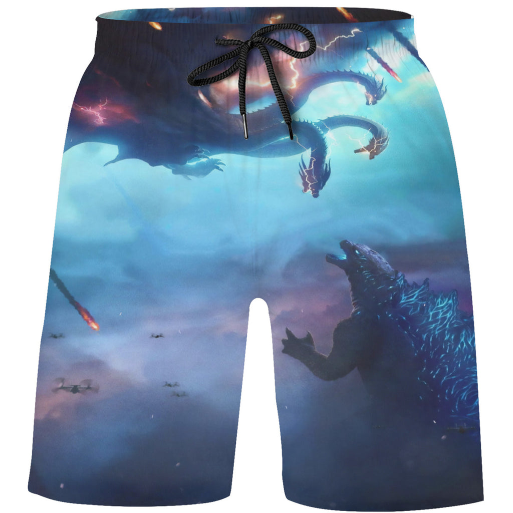 Teen's Swim Trunks Quick Dry Beach Shorts Summer Casual Printing Beach Pants for Boys Girls No.C6X2RP