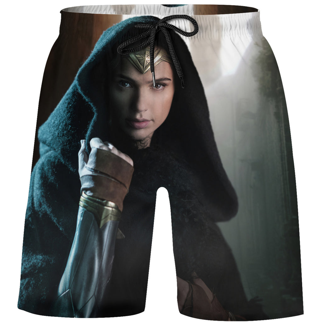 Teen's Swim Trunks Quick Dry Beach Shorts Summer Casual Printing Beach Pants for Boys Girls No.C7UM4N