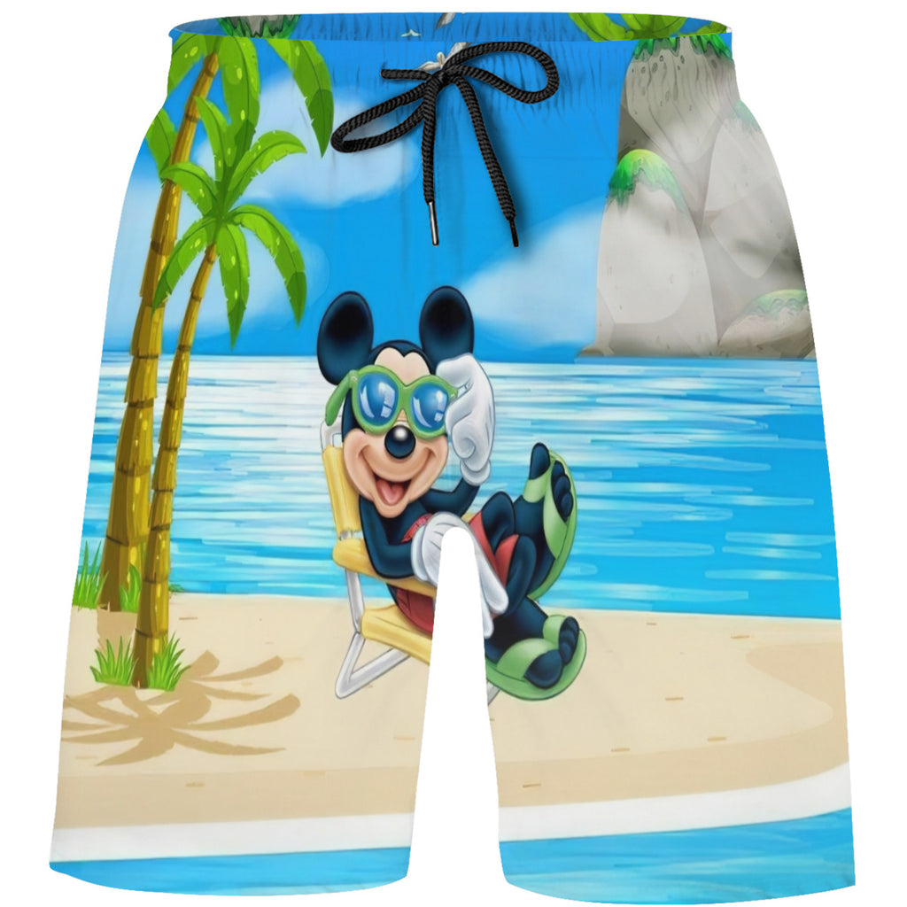 Teen's Swim Trunks Quick Dry Beach Shorts Summer Casual Printing Beach Pants for Boys Girls No.C8NTL5