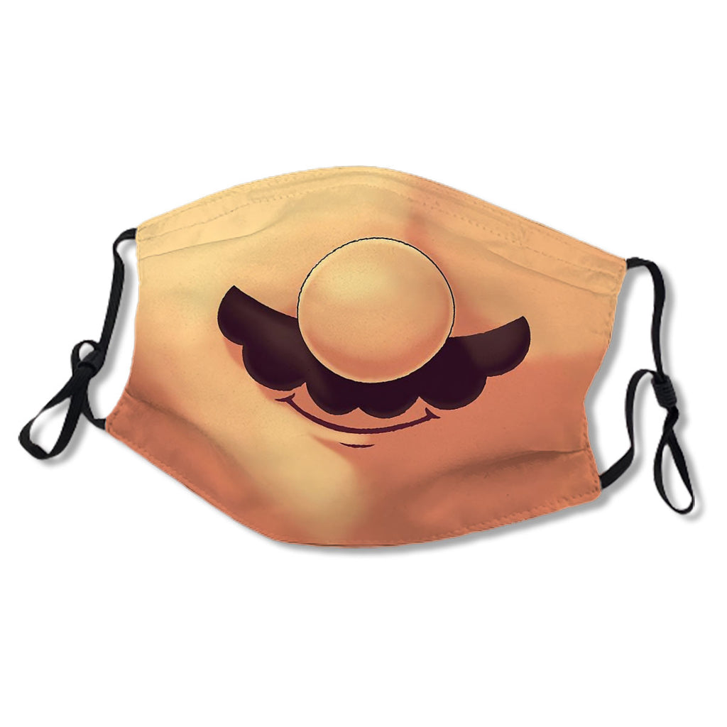 Plumber Mustache Mask  // Funny Mouth, Gaming Classics, 80s 90s Platformer Mask No.CAIVHB