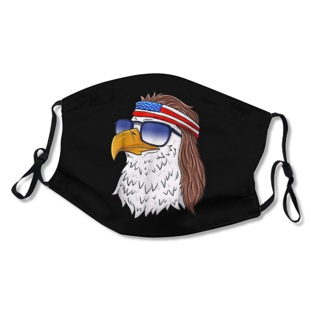 Adjustable ear straps, washable, internal nose clip, American flag mask No.CAKYA9