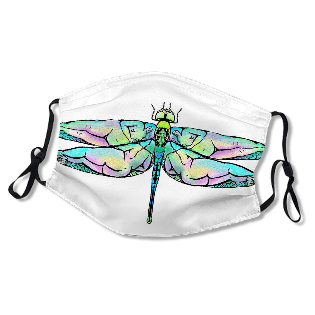 Dragonfly Mirror With Ladies Mask No.Cnqi3K