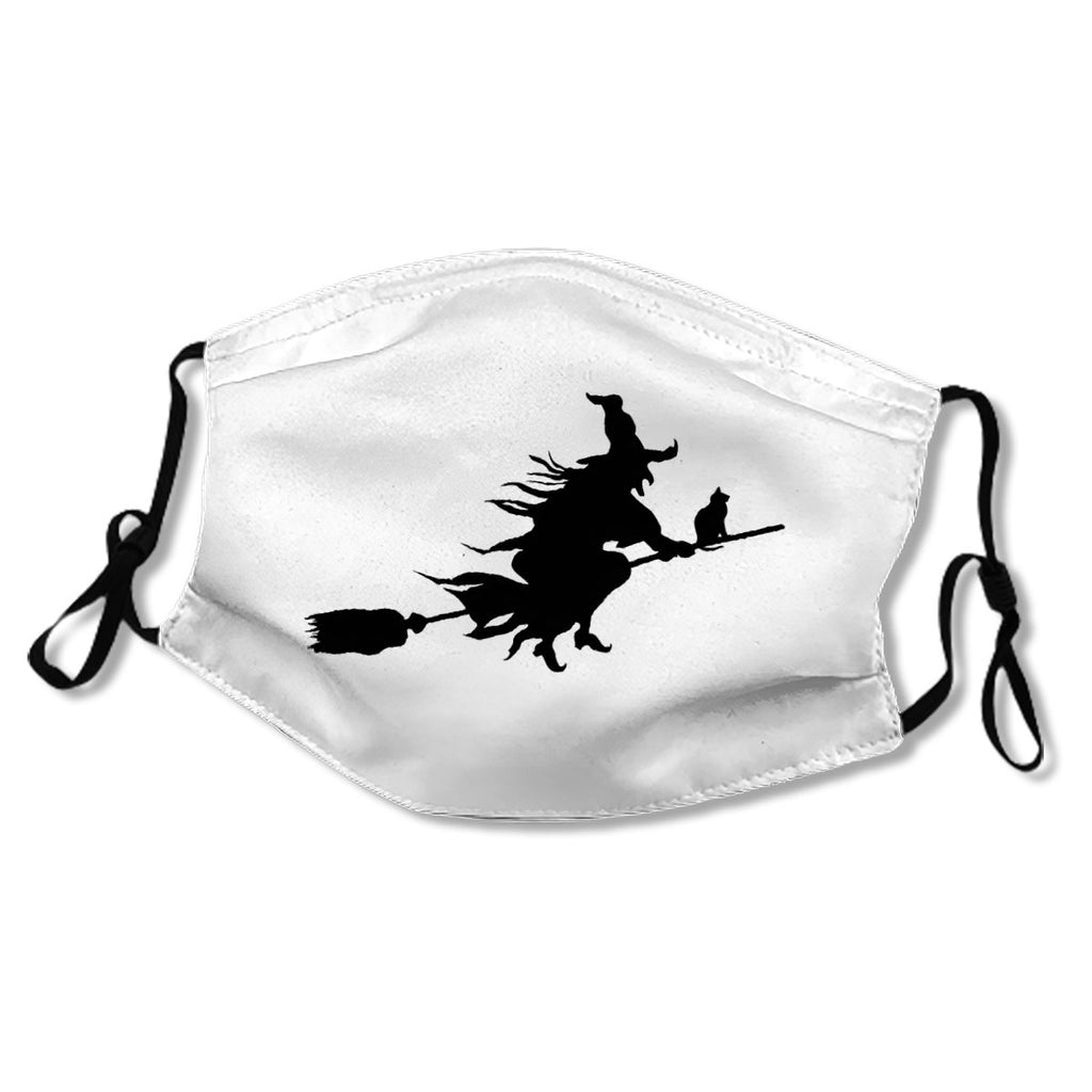 Witch Silhouette - Witch Riding Brooms On A Dark Desert Highways Halloween Best Selling Mask No.Cpke9T