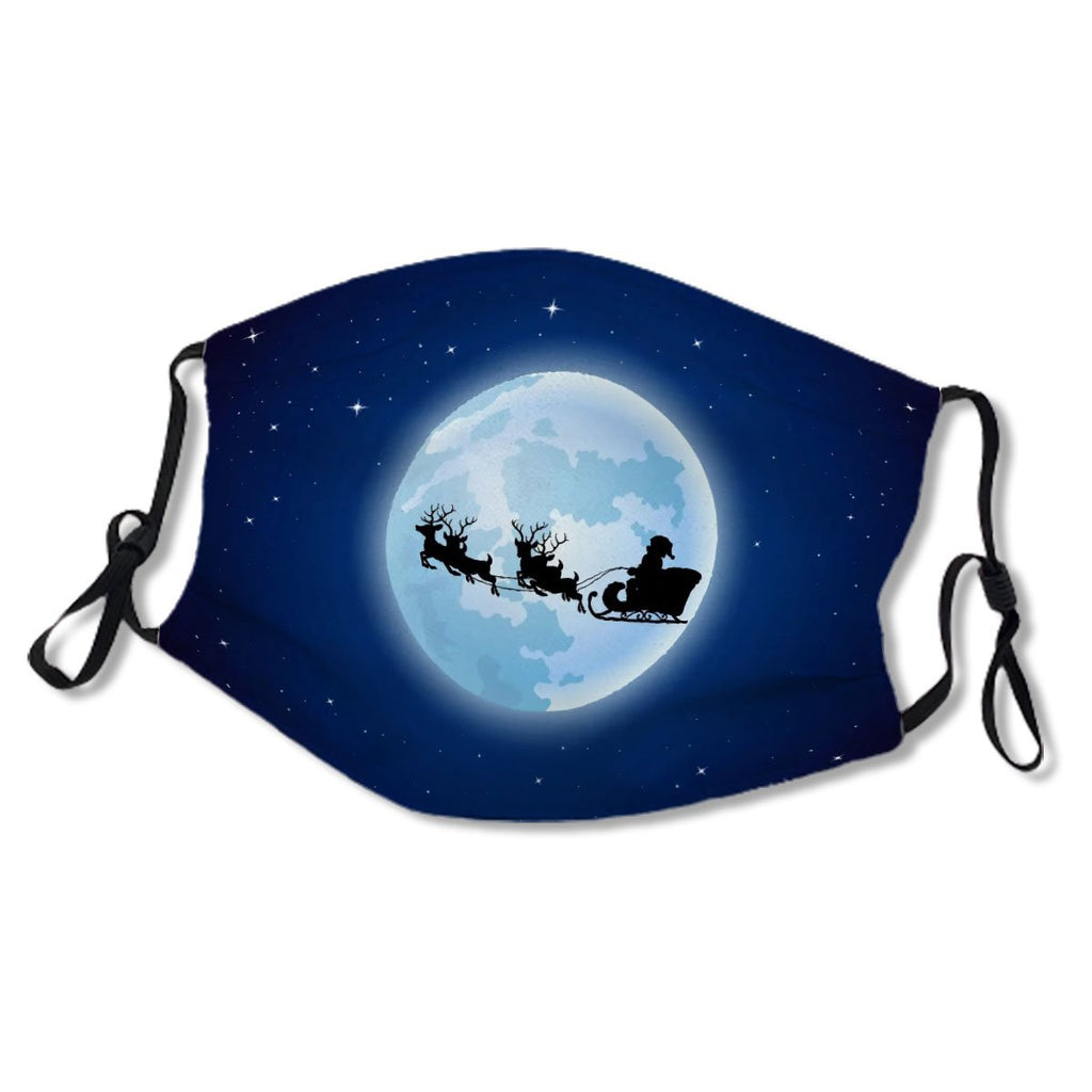 Santa Claus Boarded A Deer Sledscenery Moon No.CQCG6G