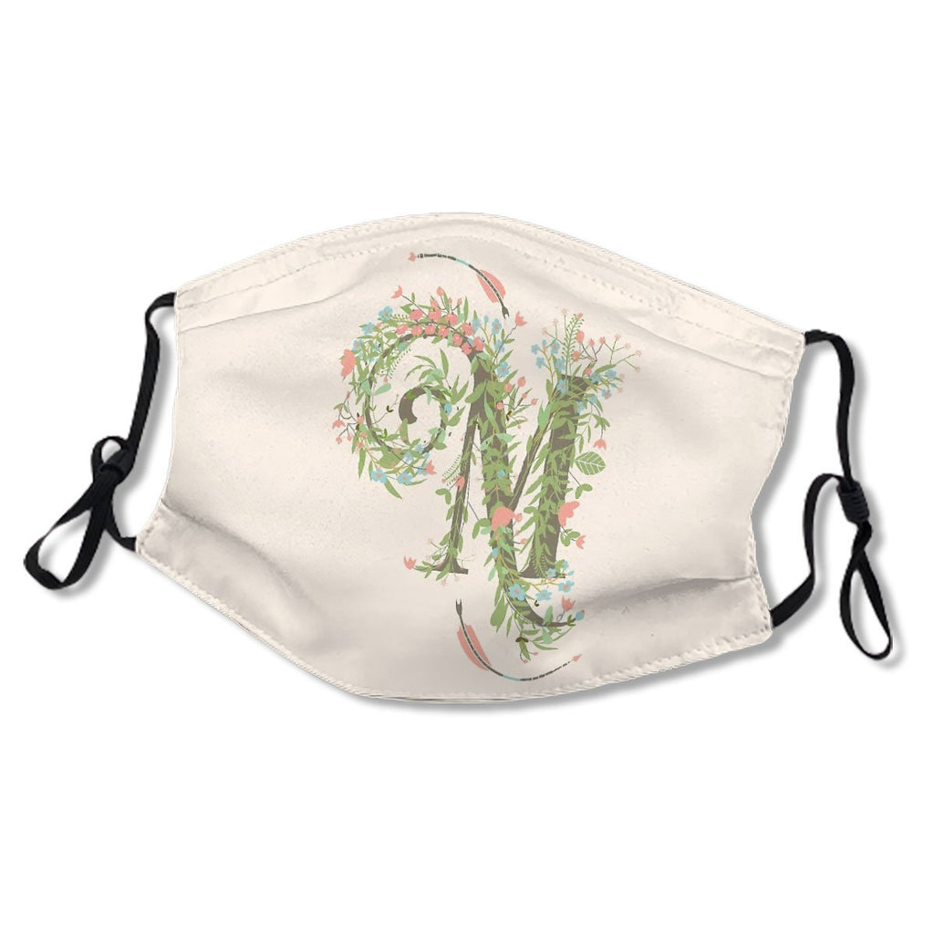 M Romantic Floral Monogram Mask No.CQXCHA