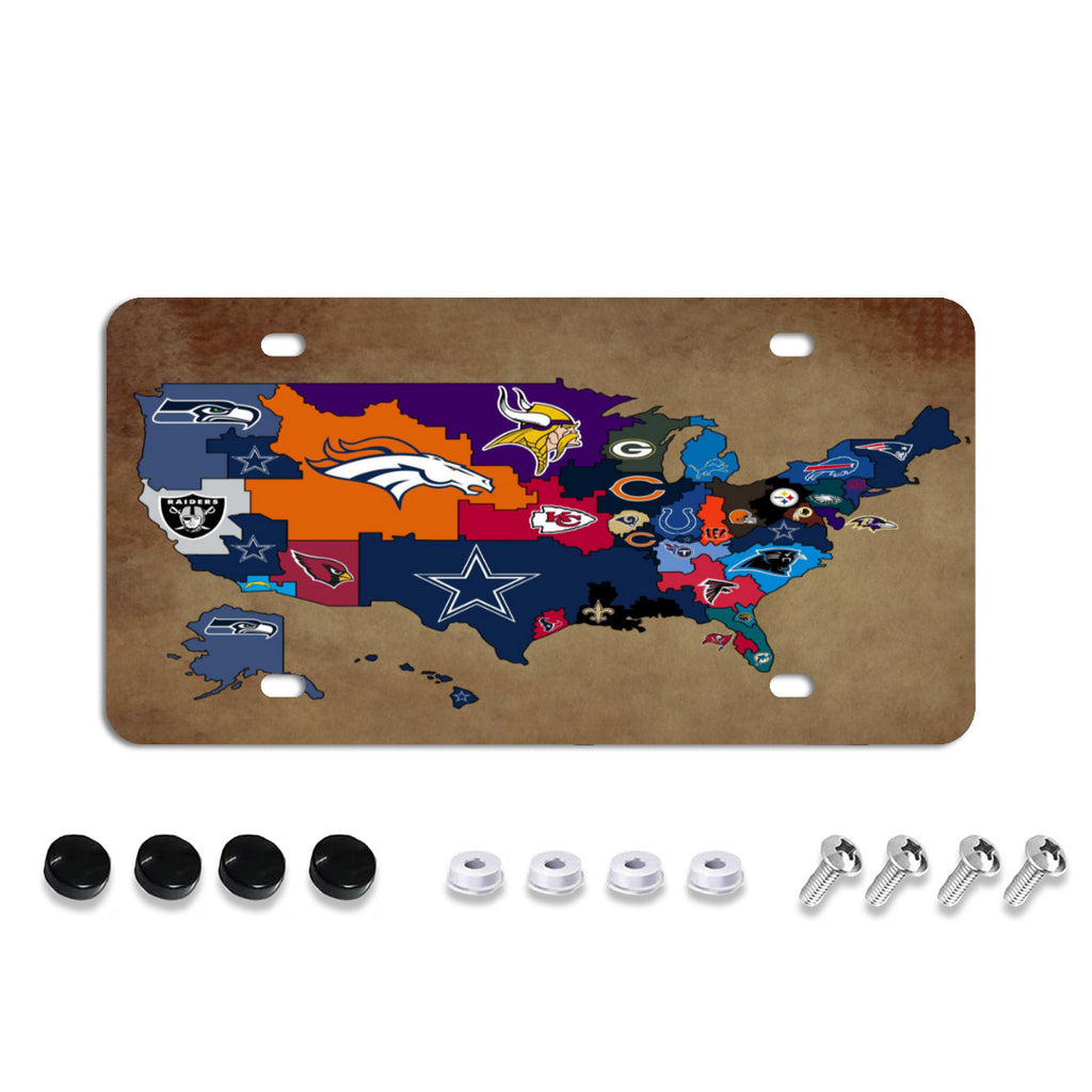 License Plate Covers, Unbreakable Tag Cover to Protect Your Car Front and Rear Plates, Fits All Standard US Plates, Screws Included No.CR2BY8