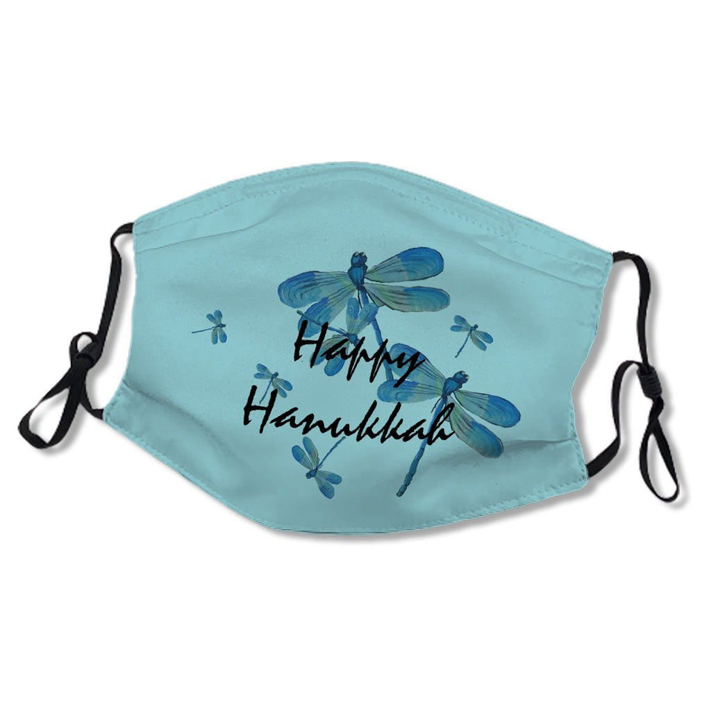 Happy Hanukkah Dragonfly Delicate Blue Insect No.CTF24O