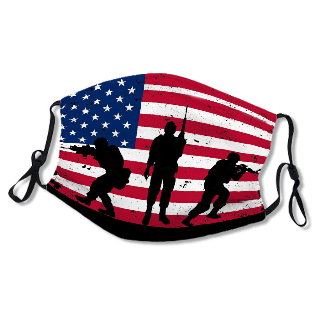 USA Army with the American Flag - Grungy Fourth of July Design No.CUQ4BQ