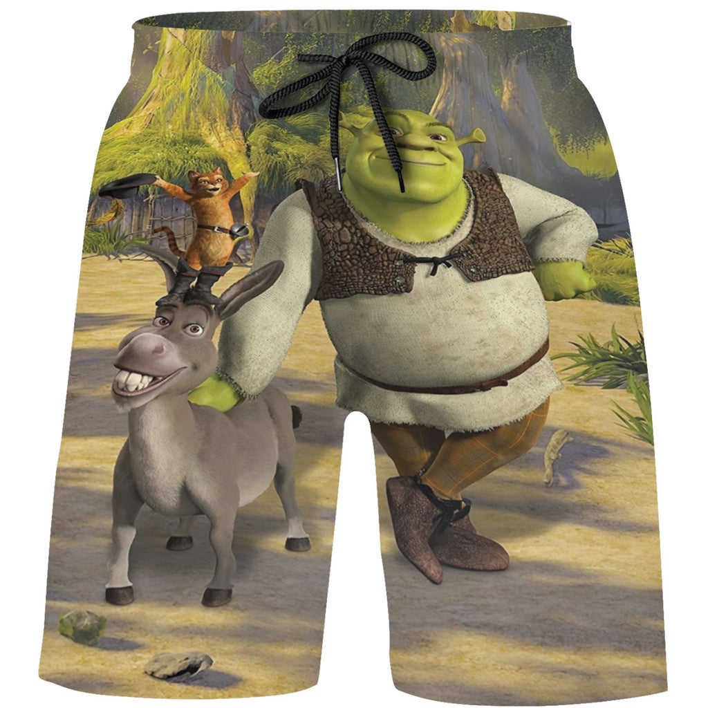 Teen's Swim Trunks Quick Dry Beach Shorts Summer Casual Printing Beach Pants for Boys Girls No.D5I39K