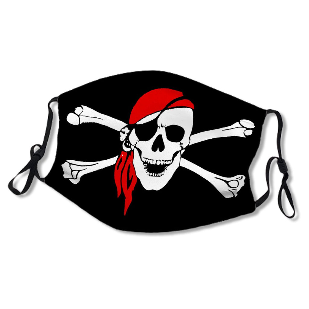 Black And White Crossbones Pirate Skull No. DJ8HPT