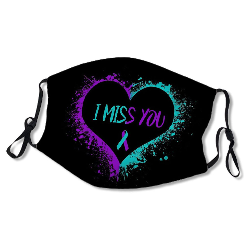 Suicide Awarenss Ribbon Heart I MISS YOU No.DZVVYJ