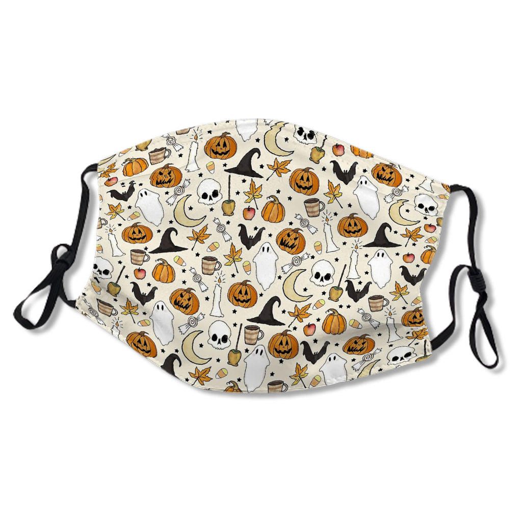 HALLOWEEN PATTERN â€?in bone white Mask No.E7PF6D