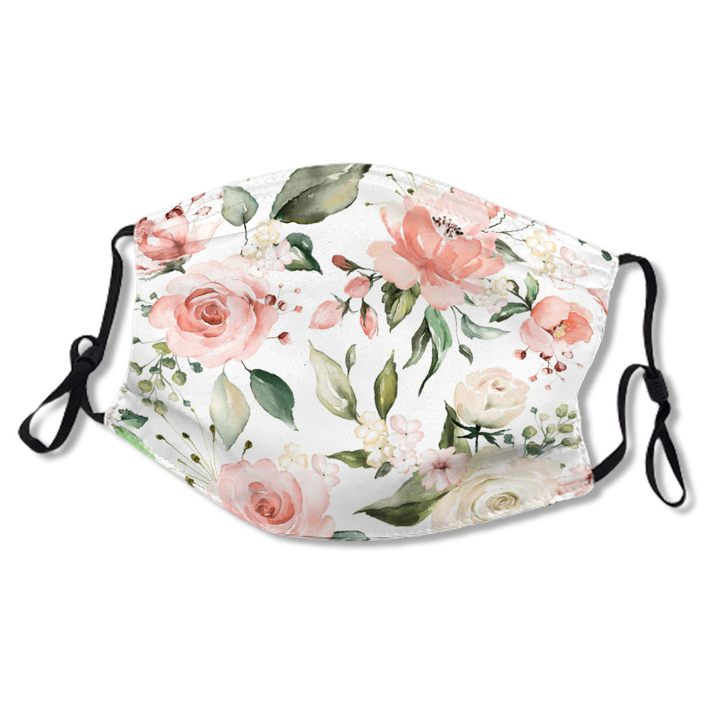 Blush Pink Peach Rose White Hydrangea Peony Floral No. E889OF