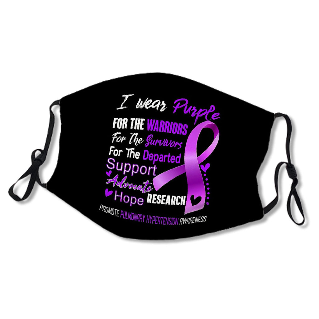 I Wear Puple For The Pulmonary Hypertension Warriors Support Pulmonary Hypertension Fighter No.EH7OPX