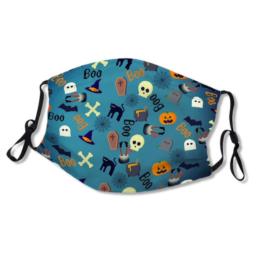 Fun Halloween Pattern Caskets Skull Crossbones No. EH9DVW