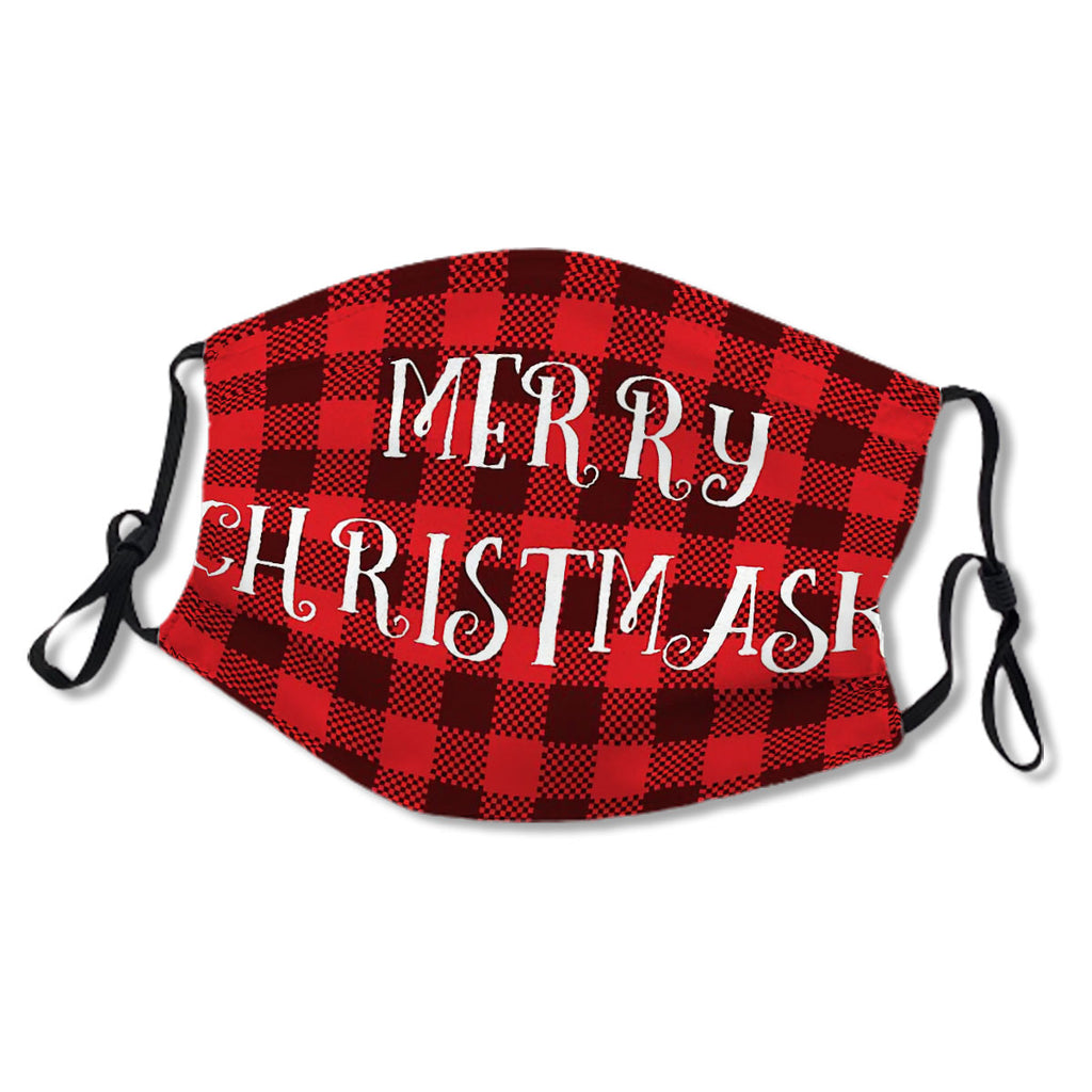 Merry Christmask funny buffalo plaid Christmas mask Mask No.FGZG9U