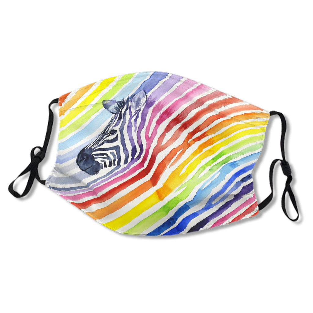 Rainbow Zebra Stripes Mask No.FHLLFV