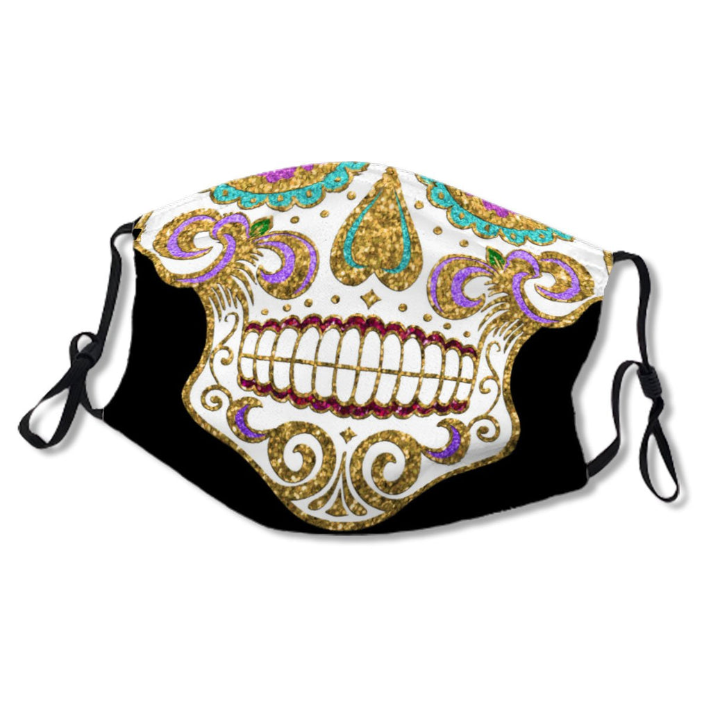 Elegant Sugar Skull Black Day Of The Dead No. FI626P