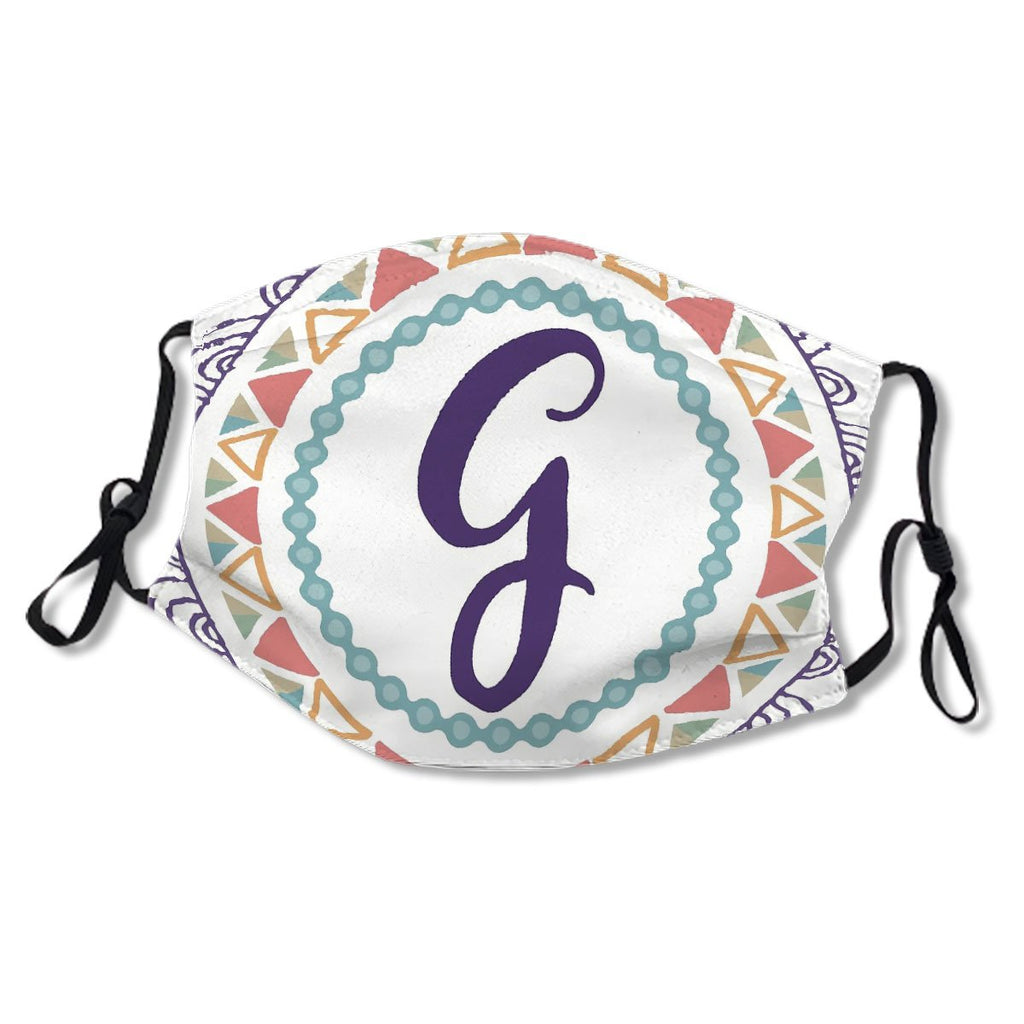 Monogram Letter G Bohemian Design Mask No.FIOVGF