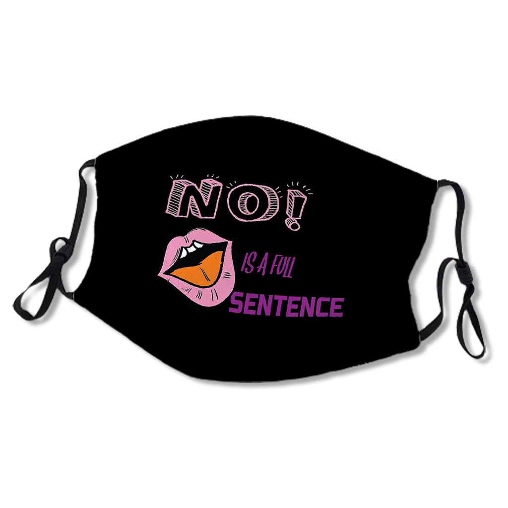 No is a ful sentence (Black Background) lips of woman No.FPHYAJ