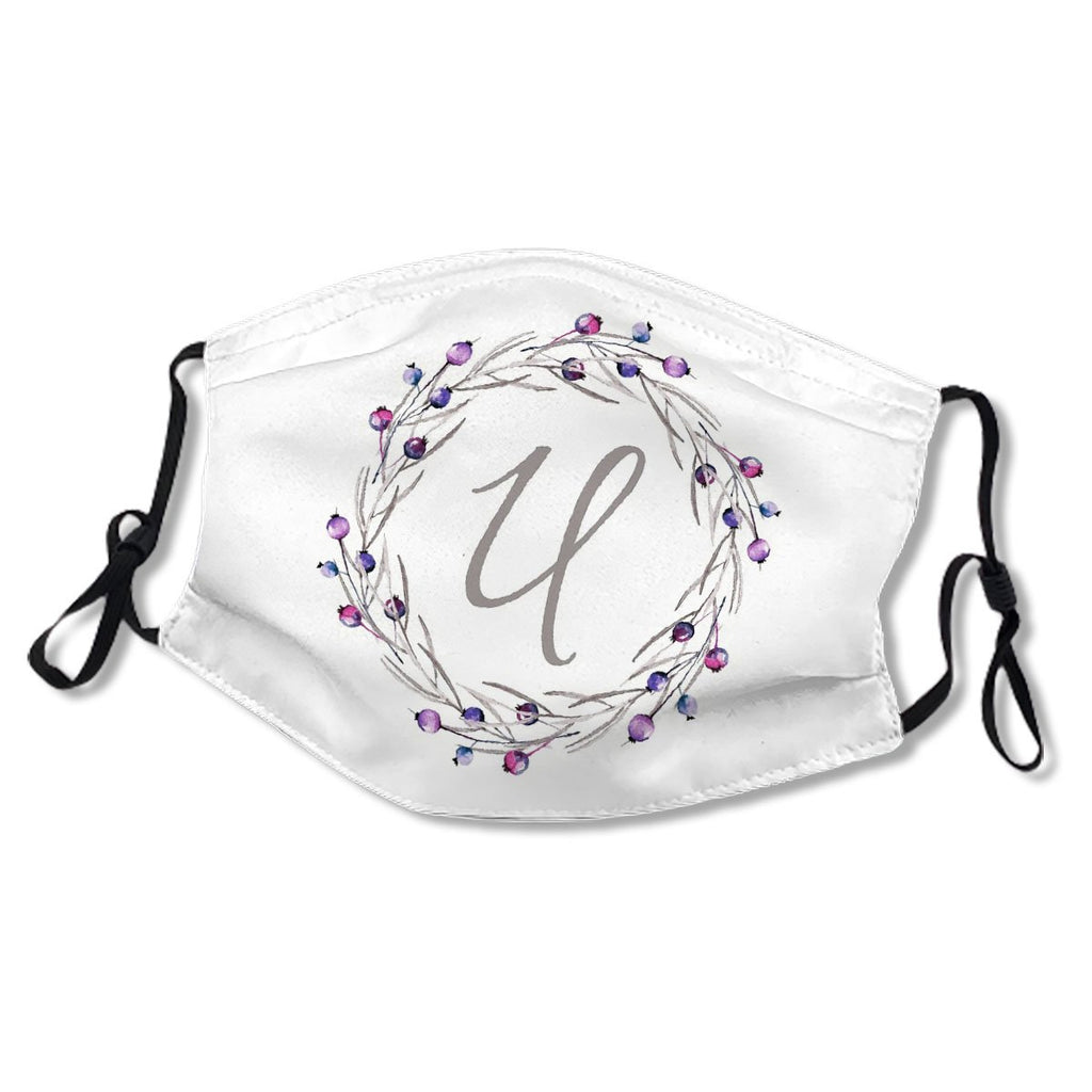 Monogram Letter U Watercolor Design Mask No.FQPBVI