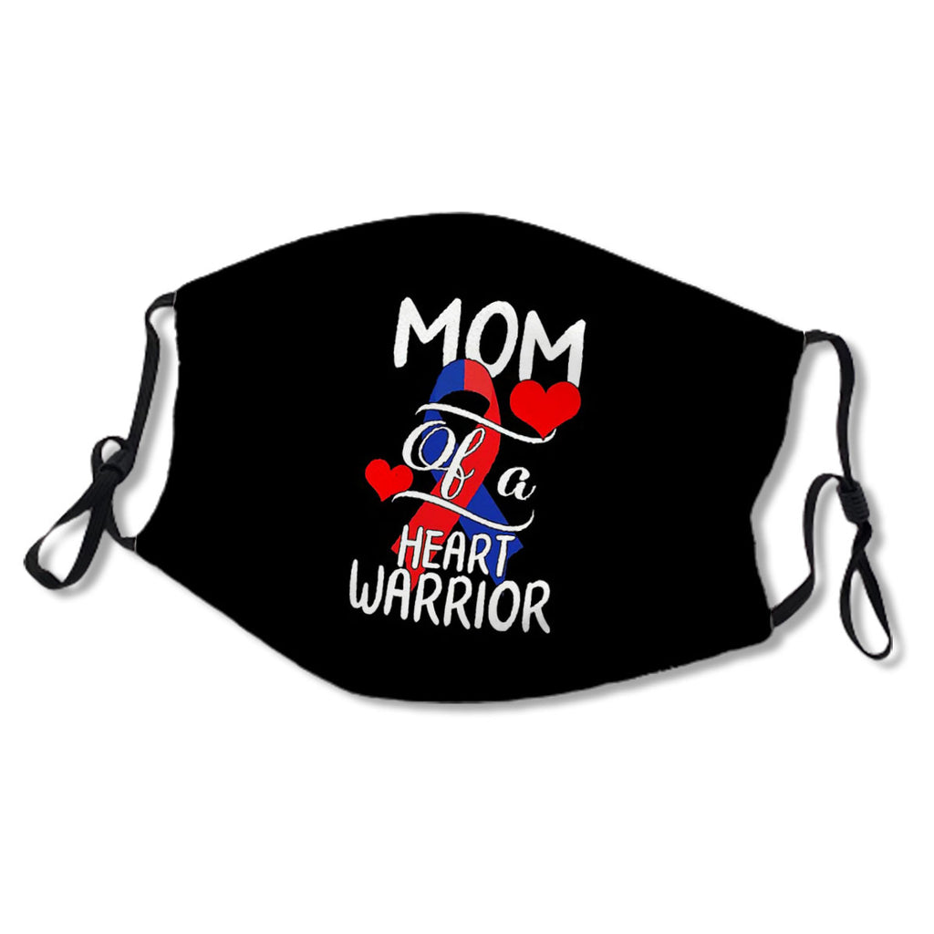 Mom of a Heart Warrior CHD Disease Awareness Red Blue Ribbon Love Family Mother Women Gift No.G97E5V
