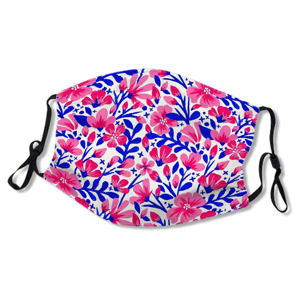 Blossom Pattern â€?Indigo & Pink No.GG5EQU