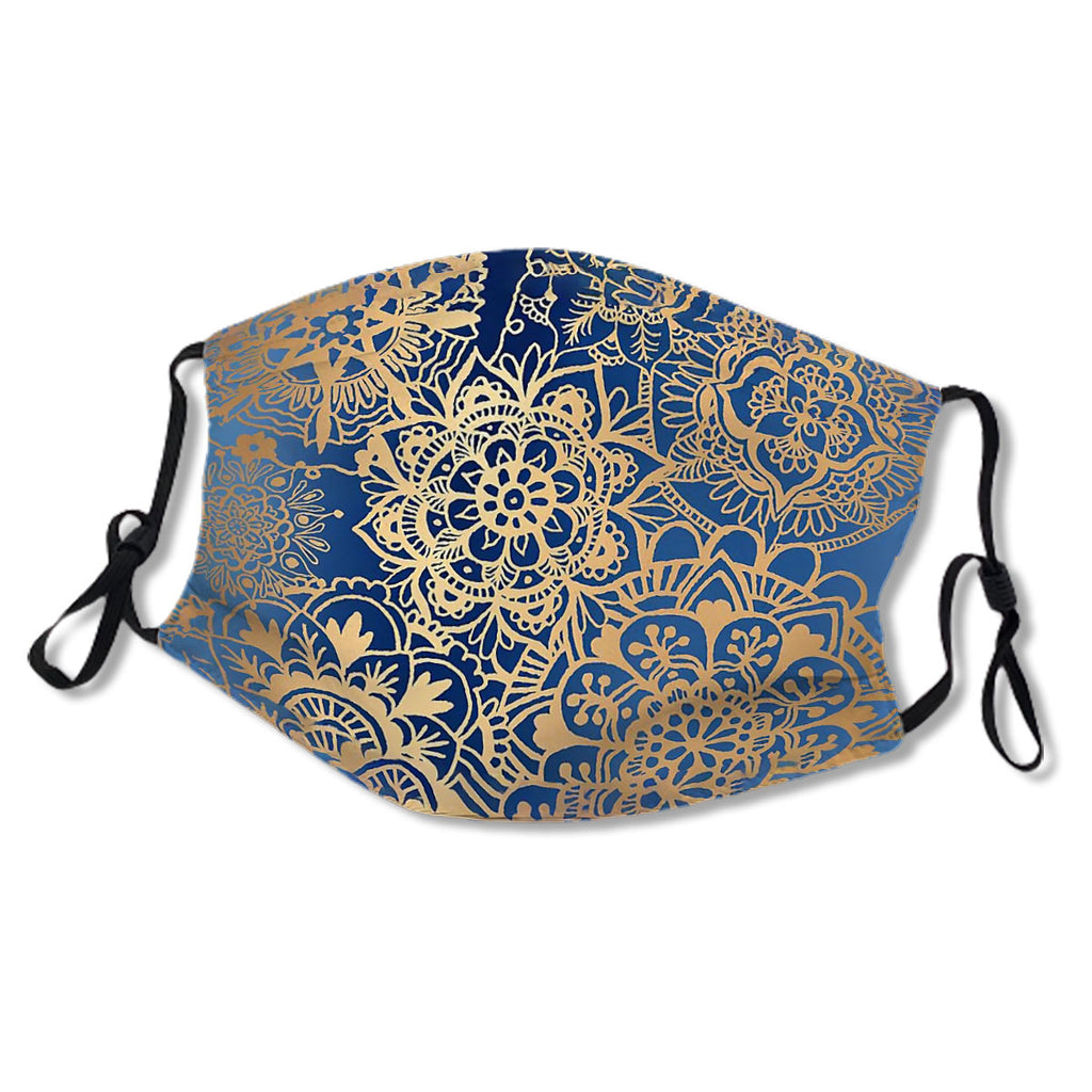 Blue and Gold Mandala Pattern No.GJEID4