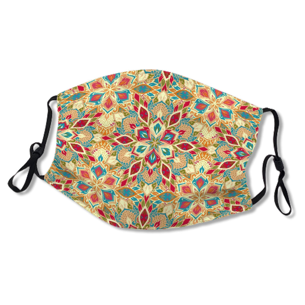 Boho Flower Pattern Mask No.GO8IDM