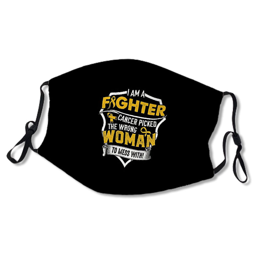 I am Fighter- Childhood Cancer Awareness Gifts for Women Childhood Cancer Support Ribbon No.H3TBWA