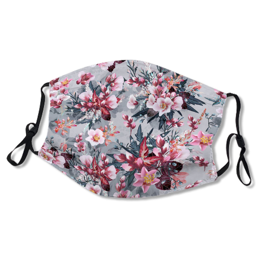 Botanical Pattern With Pink Cherry Flowers No.HAWXGL