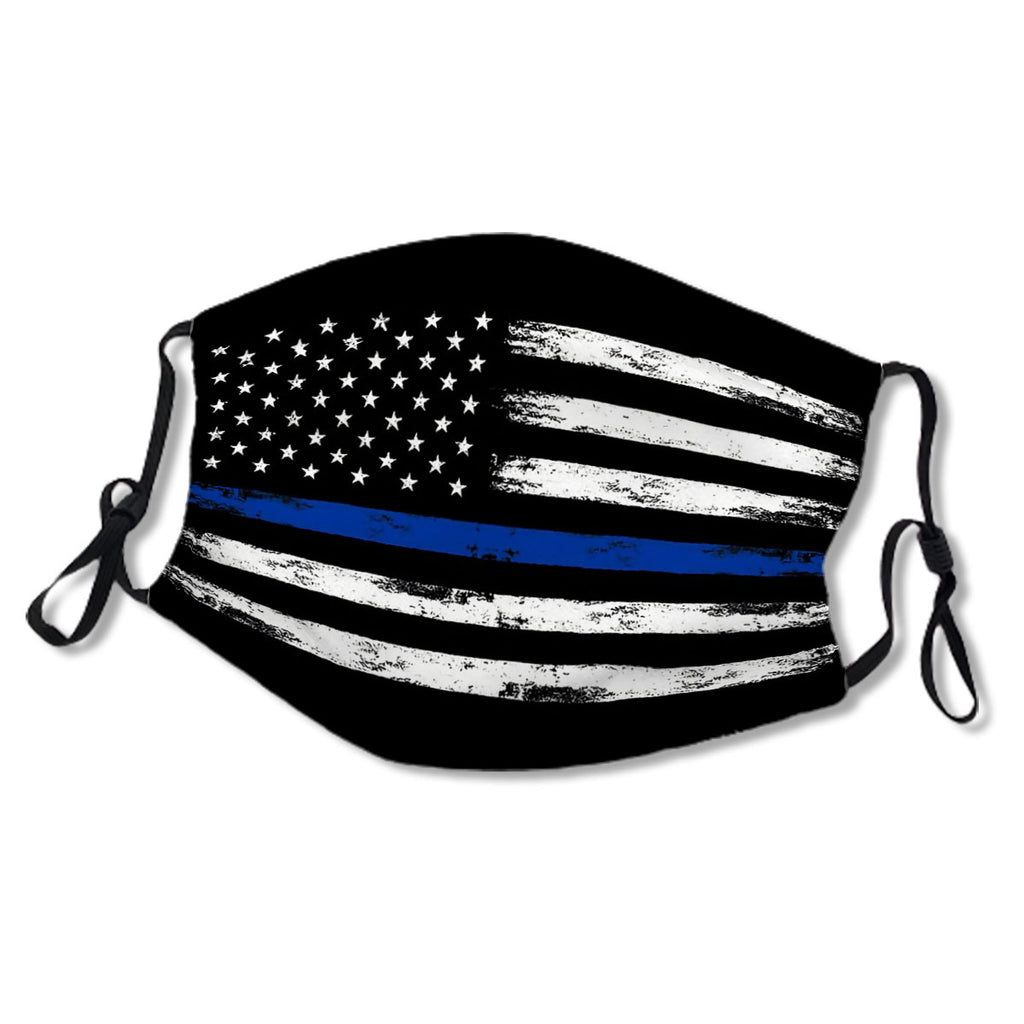 american Flag Thin Blue Line Police Gift No.HQ2ZBN