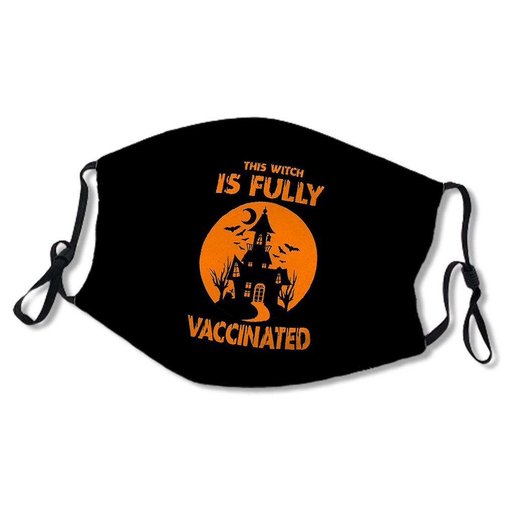 This Witch Is Fully Vaccinated - Funny Halloween Saying Mask No.Hv7K3W