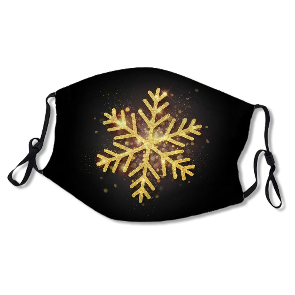 Sparkling Golden Snowflake With Glitter Texture No.I8YRGW
