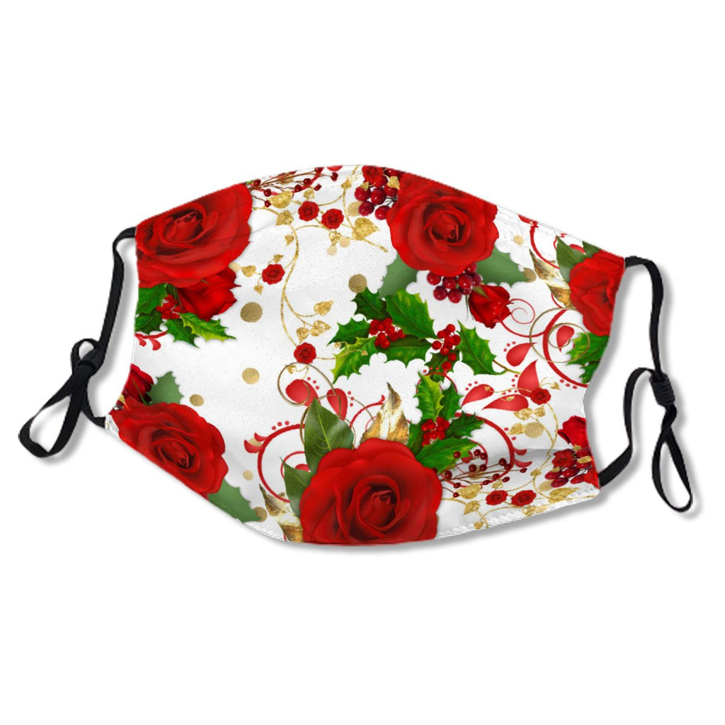 Red Roses And Holly Winter Pattern No. IAAYEN