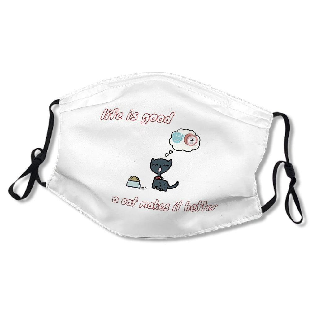 Life Is Good A Cats Makes It Better T-shirt Essential Kid/Adult Mask No.IFWEUB