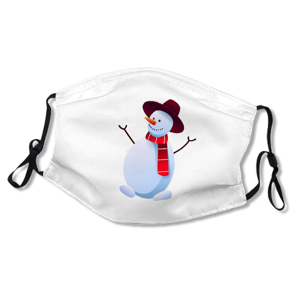 Cheerful Snowman In Hat And Red Scarf No.IMR4F9