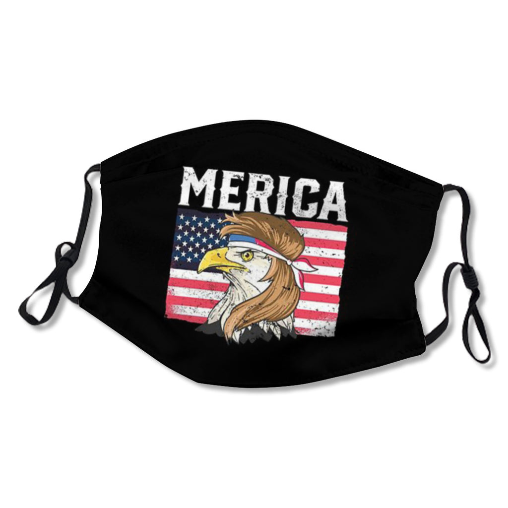 Adjustable ear straps, washable, internal nose clip, American flag mask No.IXTP24