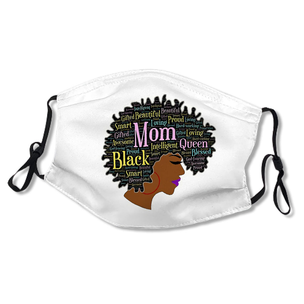 African American Mom Mother's Day Words in Afro No.IZ2ADO