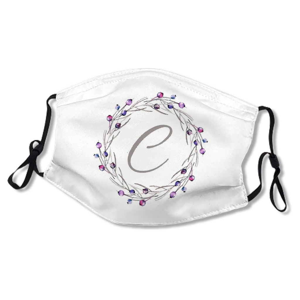 Monogram Letter C Watercolor Design Mask No.J2Z2C4